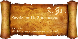 Kovácsik Zsuzsanna névjegykártya